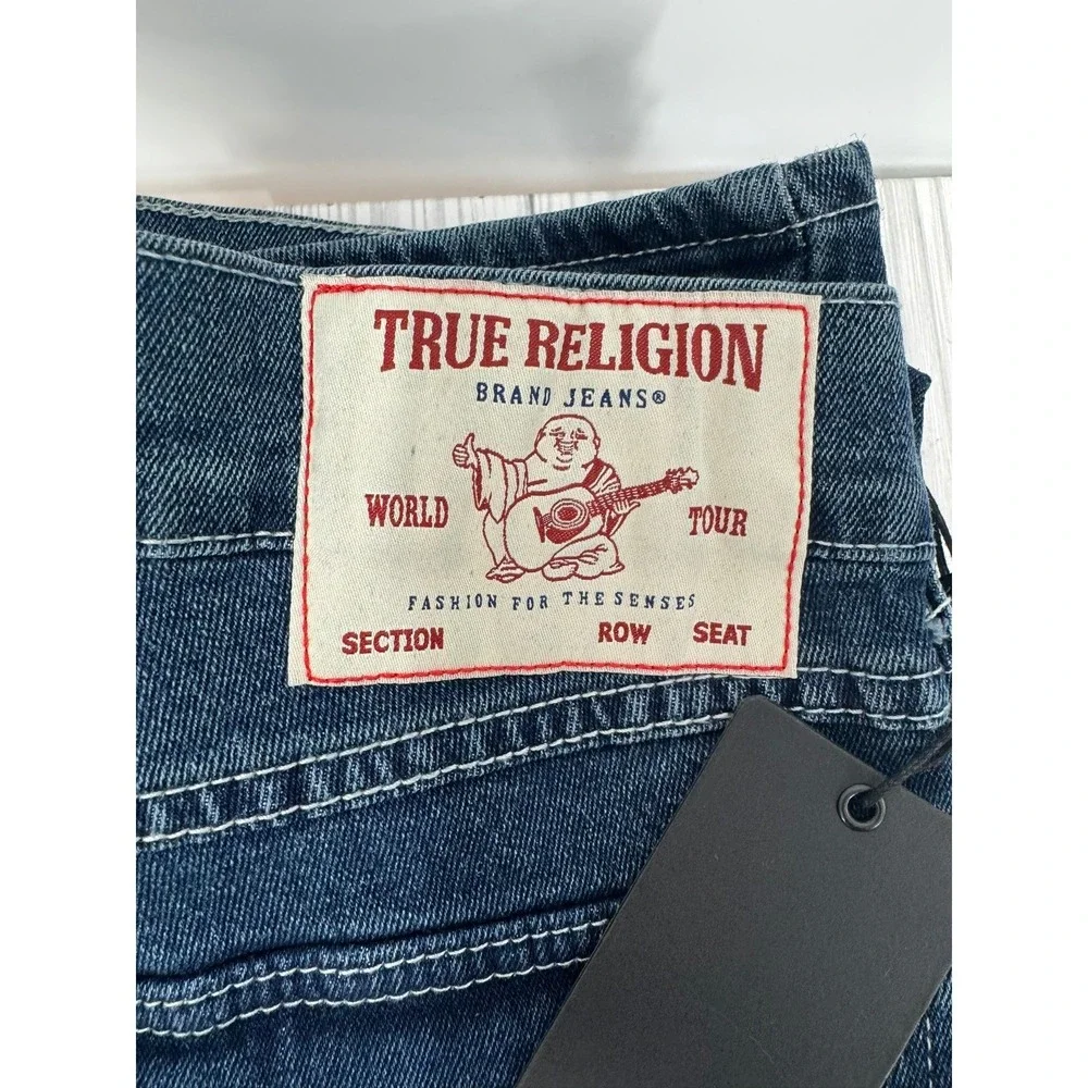 True Religion Ricky Relaxed Straight Jeans‎ Dark Woodland Wash Men's Size 32/34